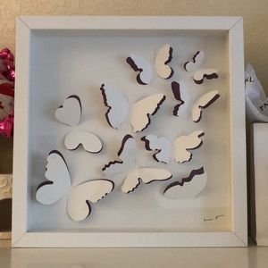 Purple butterfly picture frame